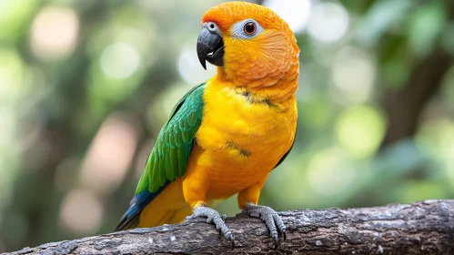 Colorful Parrot Perched on a Branch