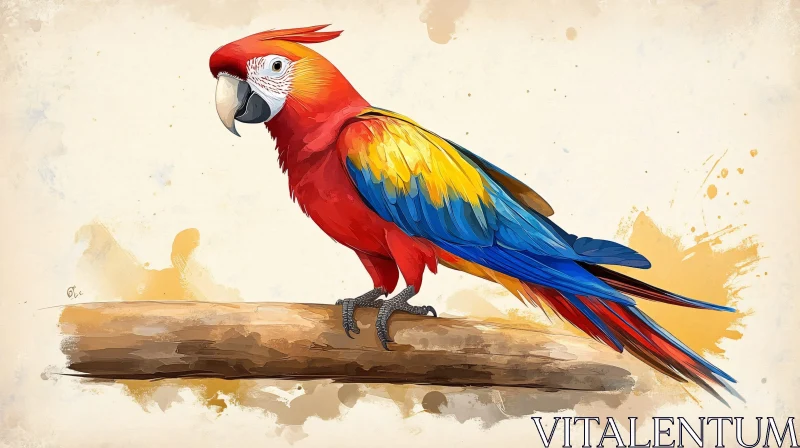 AI ART Tropical Bird Art