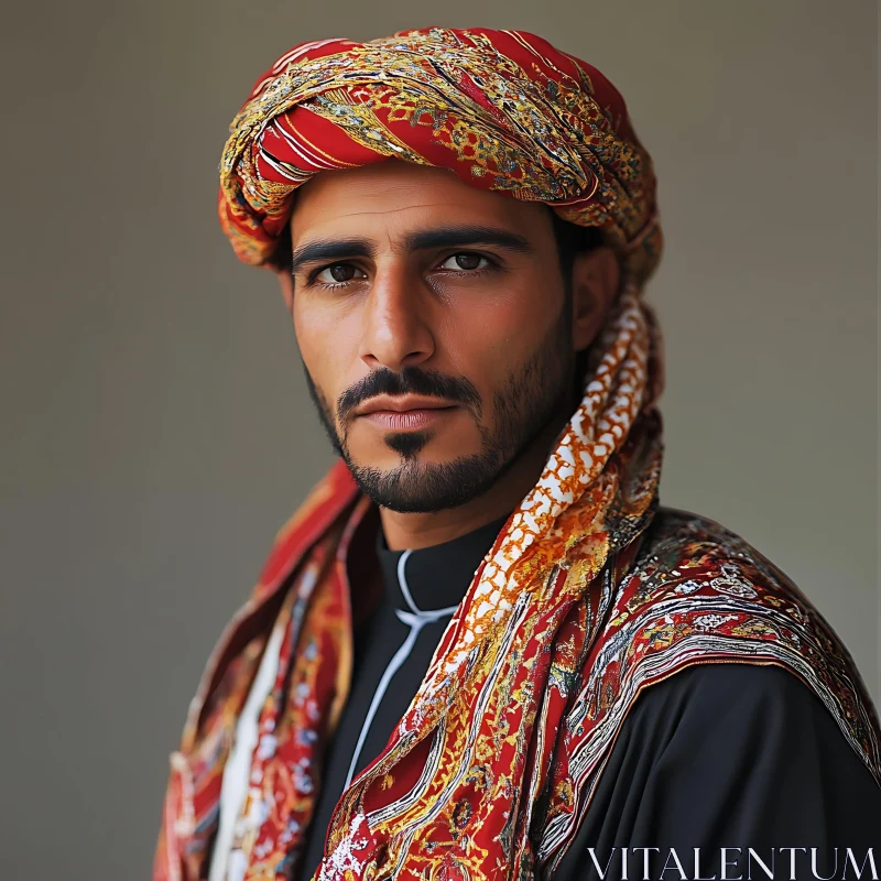 Man in Traditional Cultural Dress AI Image