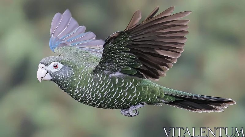 AI ART Graceful Parrot Soaring Through the Sky