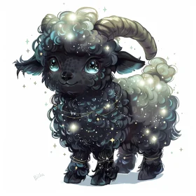 Magical Fluffy Animal Illustration