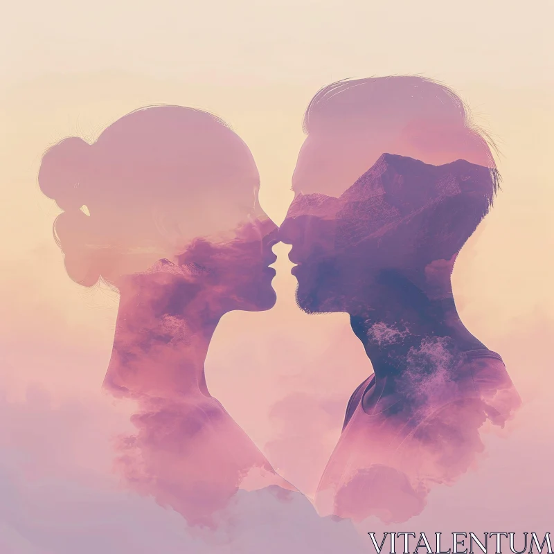 AI ART Romantic Double Exposure Art