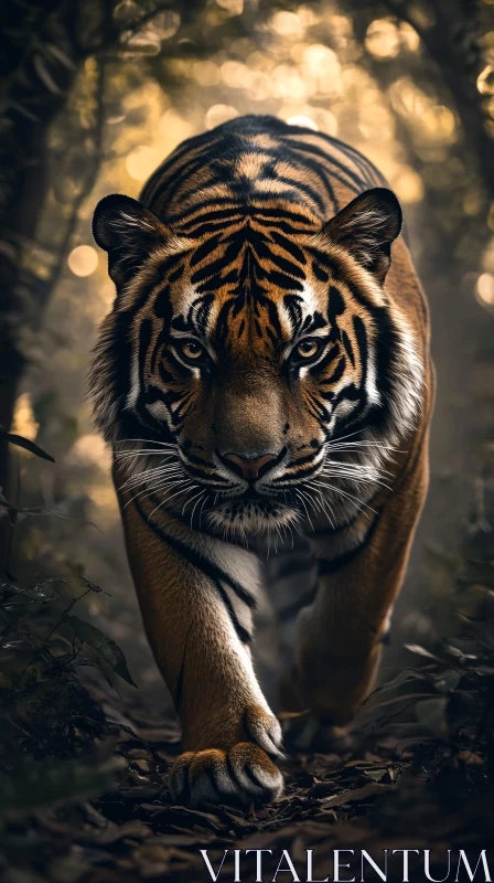 Tiger in the Jungle AI Image