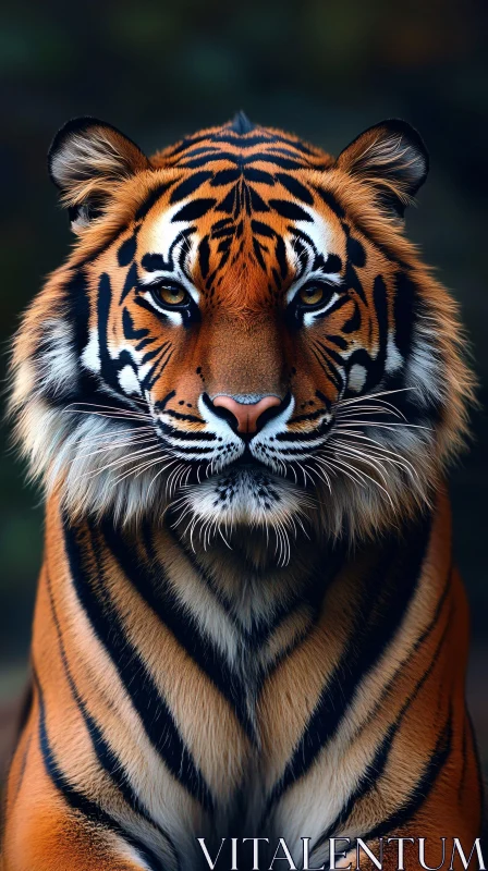 Regal Tiger Close-Up AI Image