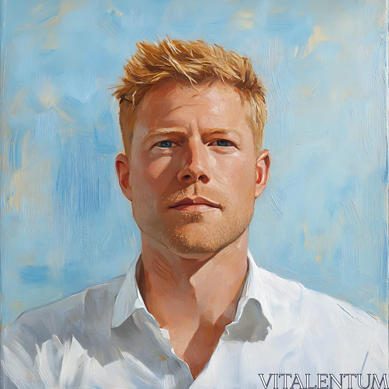 AI ART Serene Portrait of a Blonde Man