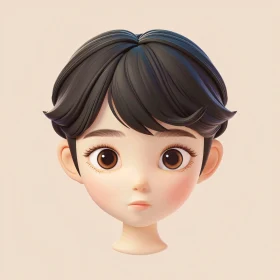 Cute Anime Style Portrait