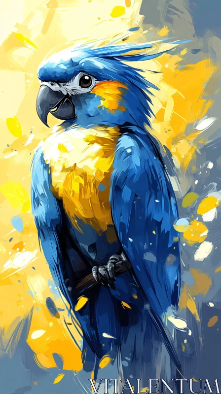 AI ART Colorful Parrot Art Piece