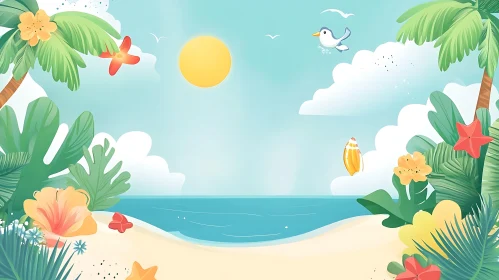 Serene Island Beach Scene