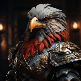 Knightly Eagle in Detailed Armor