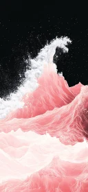 Ethereal Pink Ocean in Abstract Art