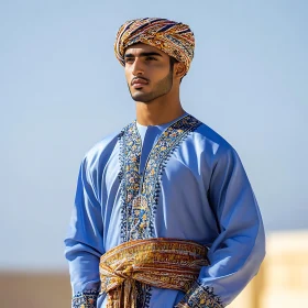 Portrait of a Man in Cultural Clothing