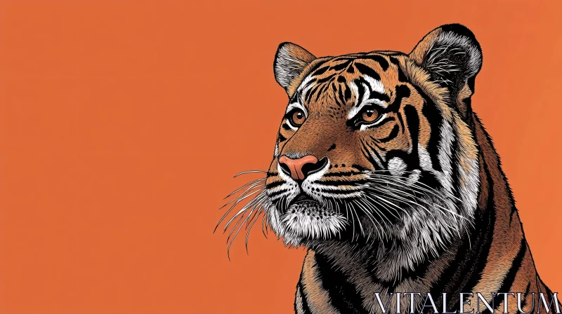 AI ART Artistic Tiger Drawing