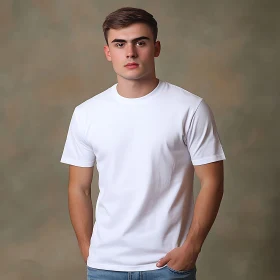 Portrait of a Young Man in Casual Outfit