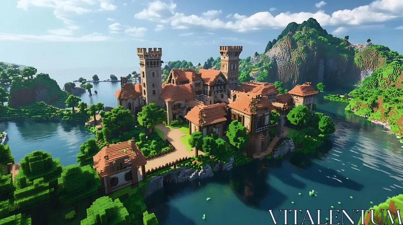 Island Castle Medieval Setting