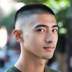 Portrait of a Young Man Outdoors