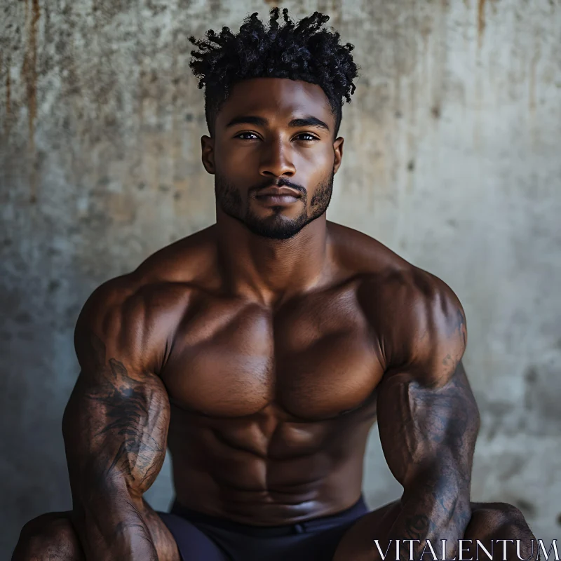 Muscular Man with Tattoos