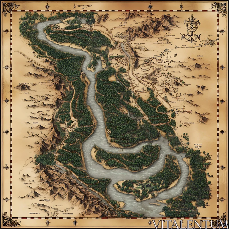 Detailed Fantasy Cartographic Illustration Detailed Fantasy Cartographic Illustration
