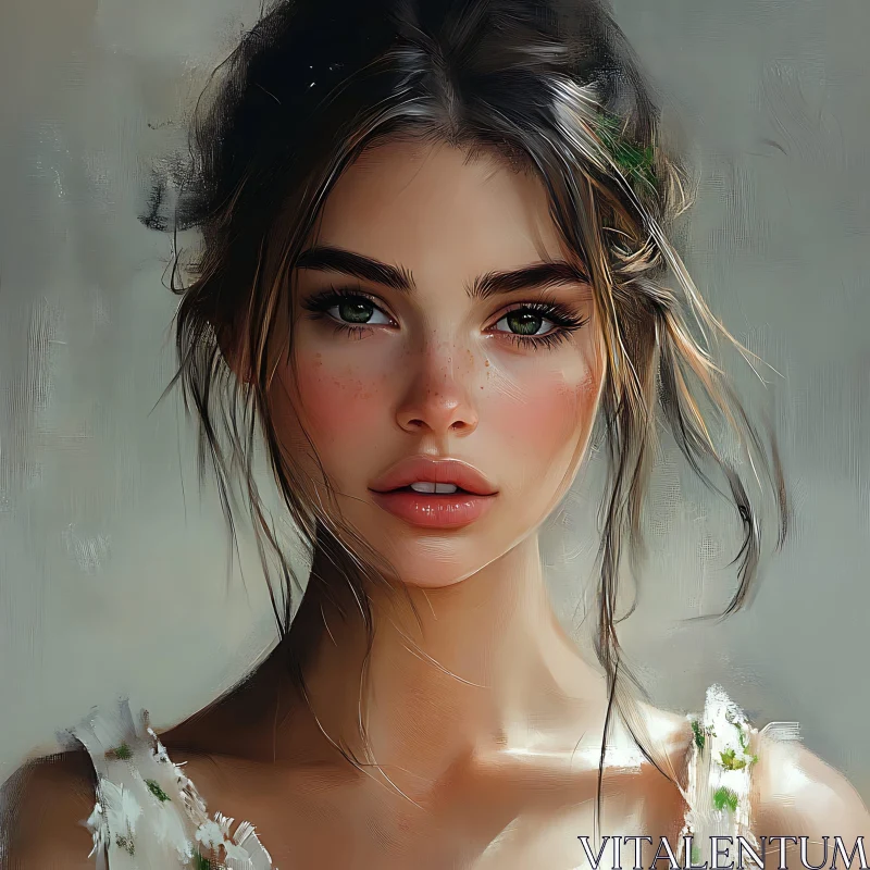 Detailed Female Portrait Painting