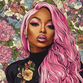Floral Pop Art Woman
