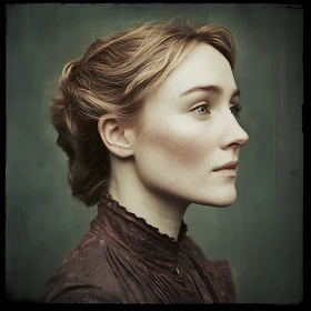 Elegant Vintage Woman's Profile