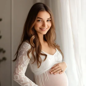 Joyful Expectant Mother Portrait