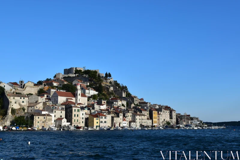 Historic Hillside Architecture by the Sea Free Stock Photo