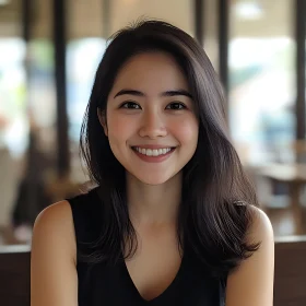 Candid Portrait of a Smiling Woman