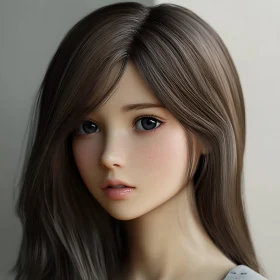 Exquisite Anime Girl Portrait