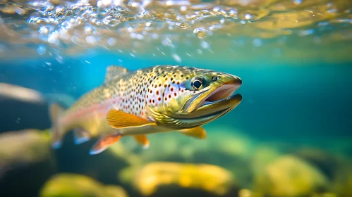 Trout in Clear Water Habitat