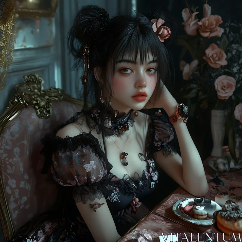 AI ART Intricate Gothic Fashion Portrait