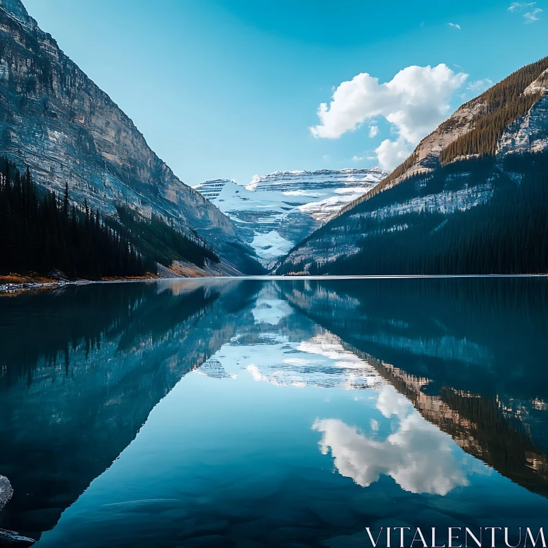 AI ART Serene Lake Reflections in Mountain Landscape