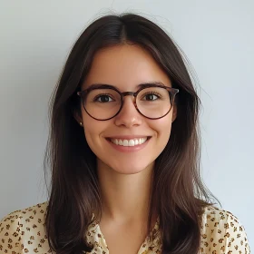 Smiling Woman Wearing Glasses