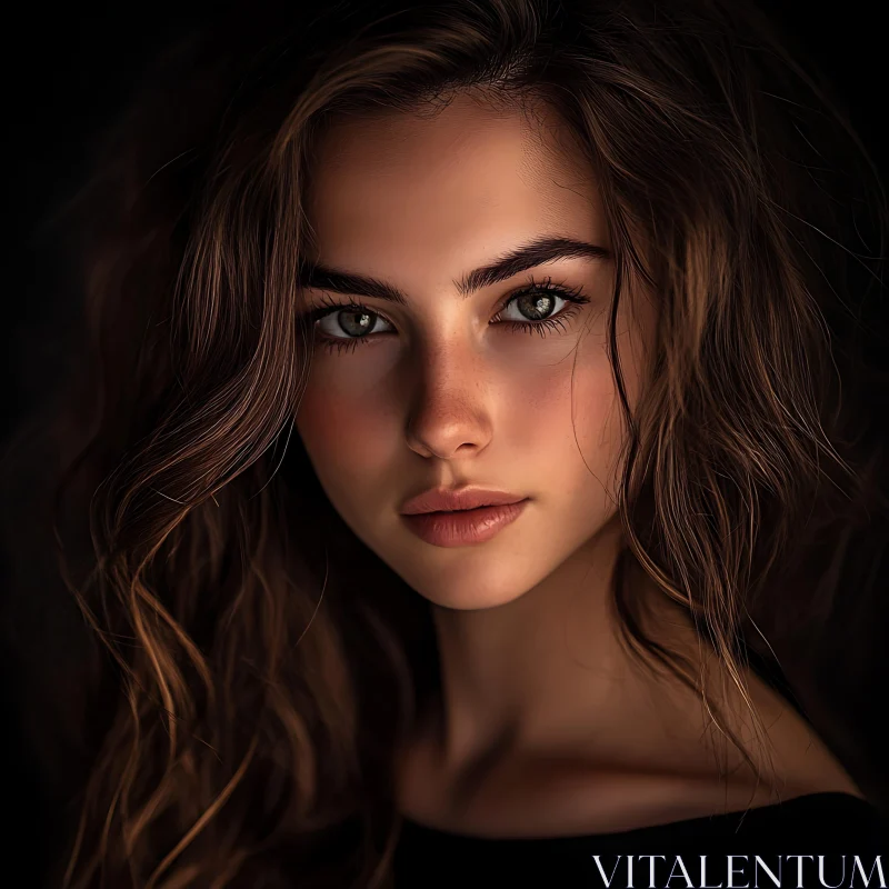 Captivating Woman Portrait AI Image