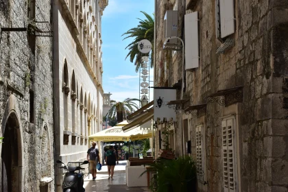 Narrow Historic Alley Scene