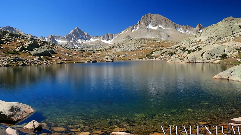 Tranquil Mountain View with Crystal Clear Lake Tranquil Mountain View with Crystal Clear Lake