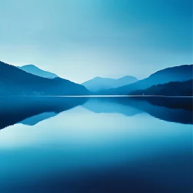 Peaceful Mountain Lake Reflection