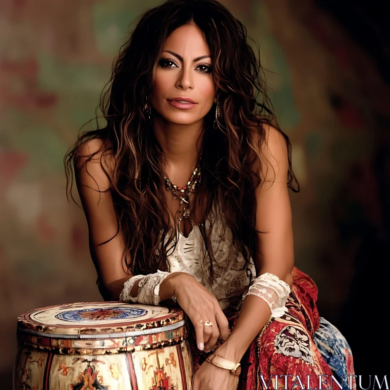 Bohemian Style Woman Portrait