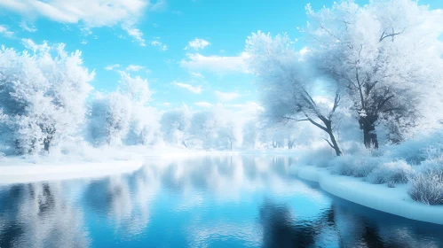 Tranquil Snowy River Landscape