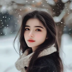Woman in Winter Wonderland