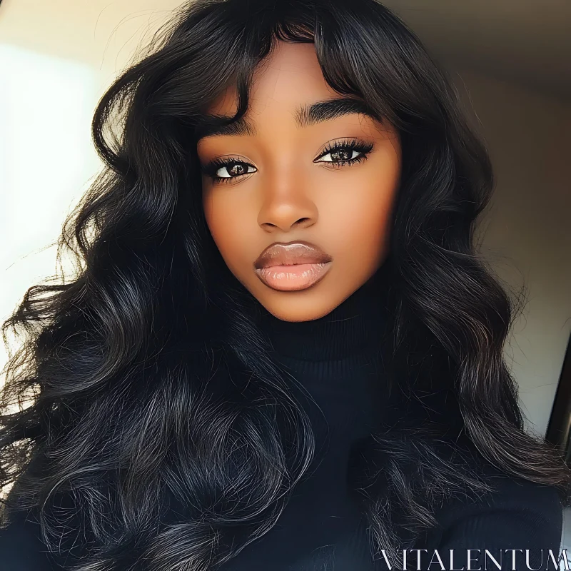 Glamorous Portrait of a Woman in Black Glamorous Portrait of a Woman in Black