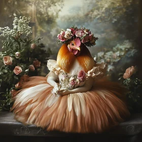 Rooster in Fantasy Ballet Costume