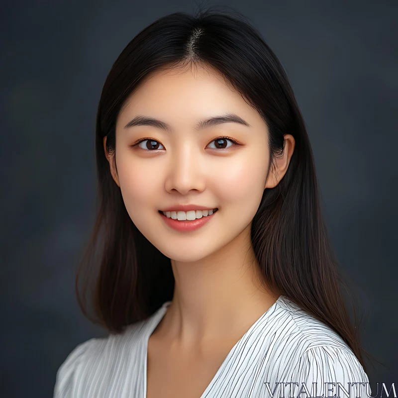 Smiling Woman Portrait AI Image