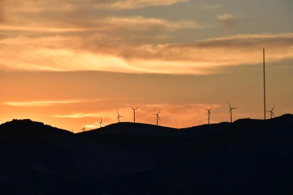 Wind Turbines at Sunset