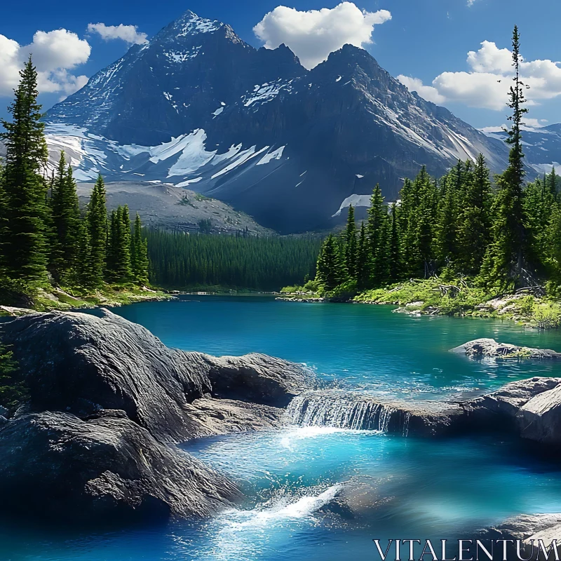 AI ART Majestic Mountain Landscape