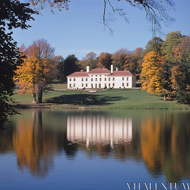 Elegant Architecture by Reflective Waters AI Image