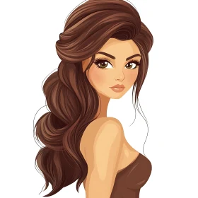 Elegant Female Portrait Illustration