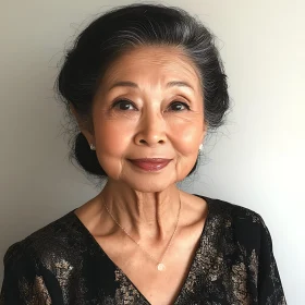 Elegant Elderly Lady with Warm Expression