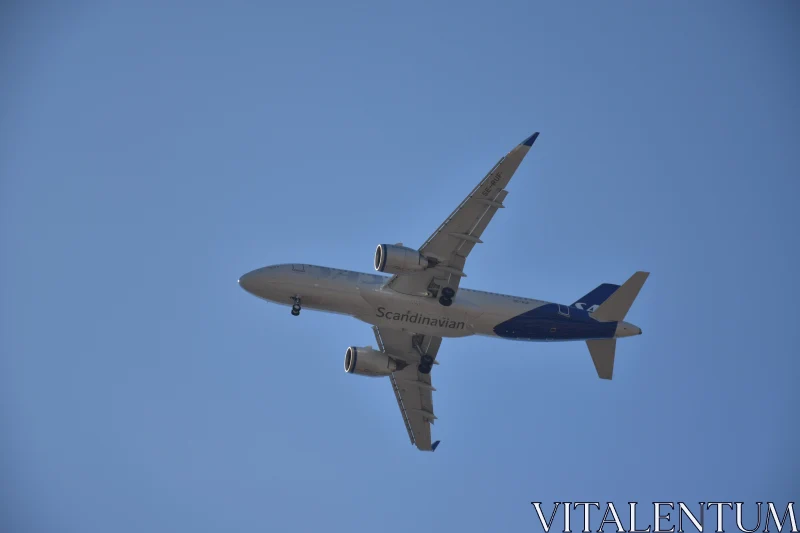 Airliner in Flight Free Stock Photo