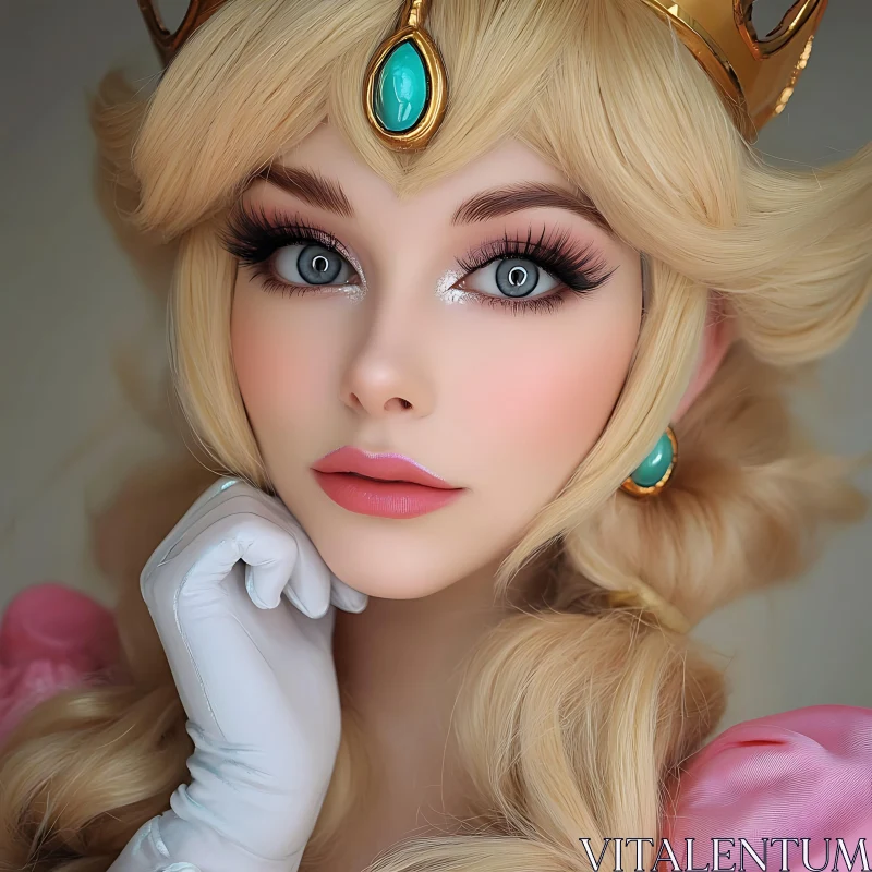 Princess Character Cosplay Close-Up AI Image