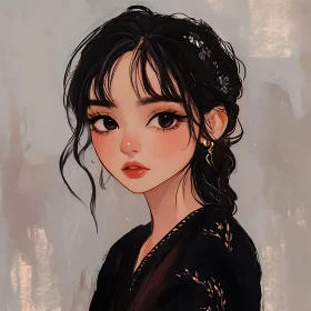 Elegant Anime Character Illustration